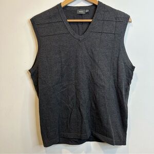 Mexx Men’s V-neck sweater vest with stitched details grey